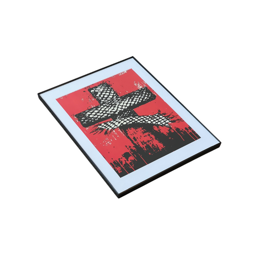 Keffiyeh Cross – Red (Digital Poster)